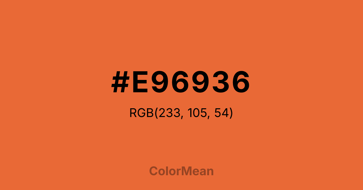 #E96936 color swatch