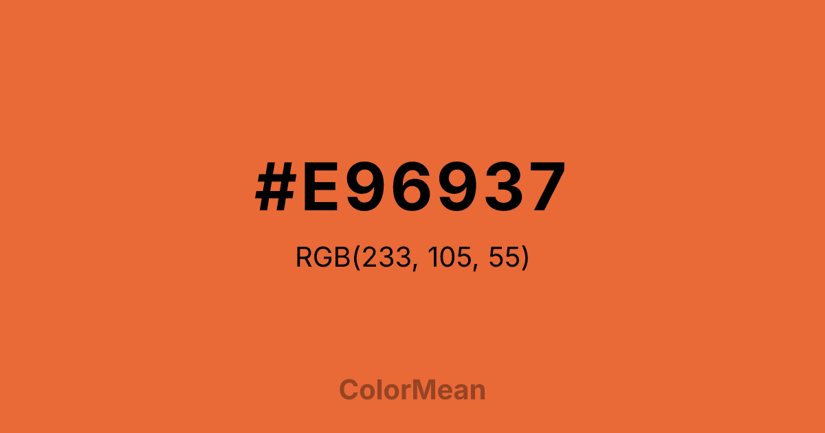 #E96937 color swatch
