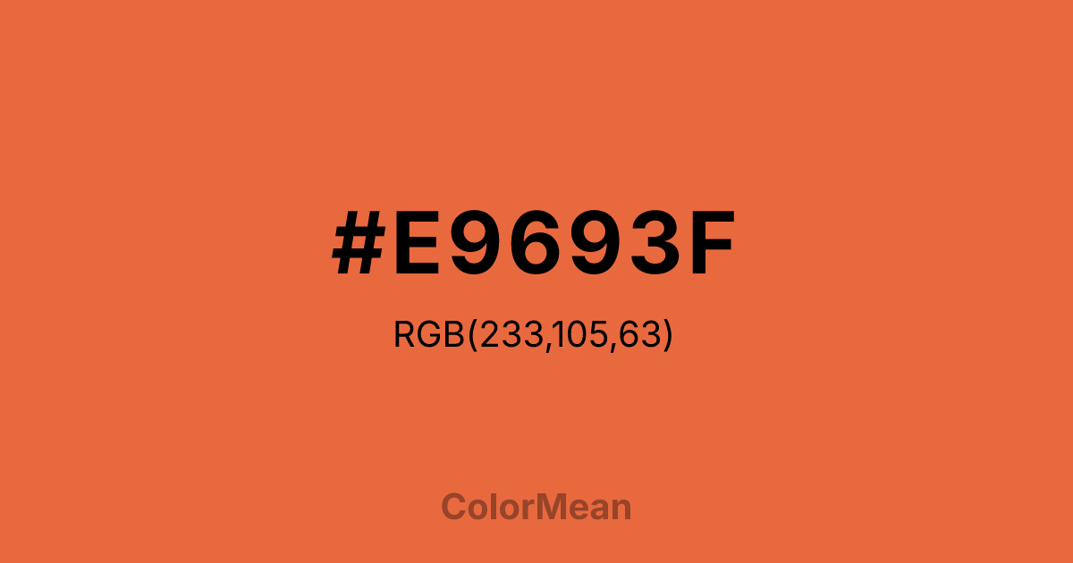 #E9693F color swatch