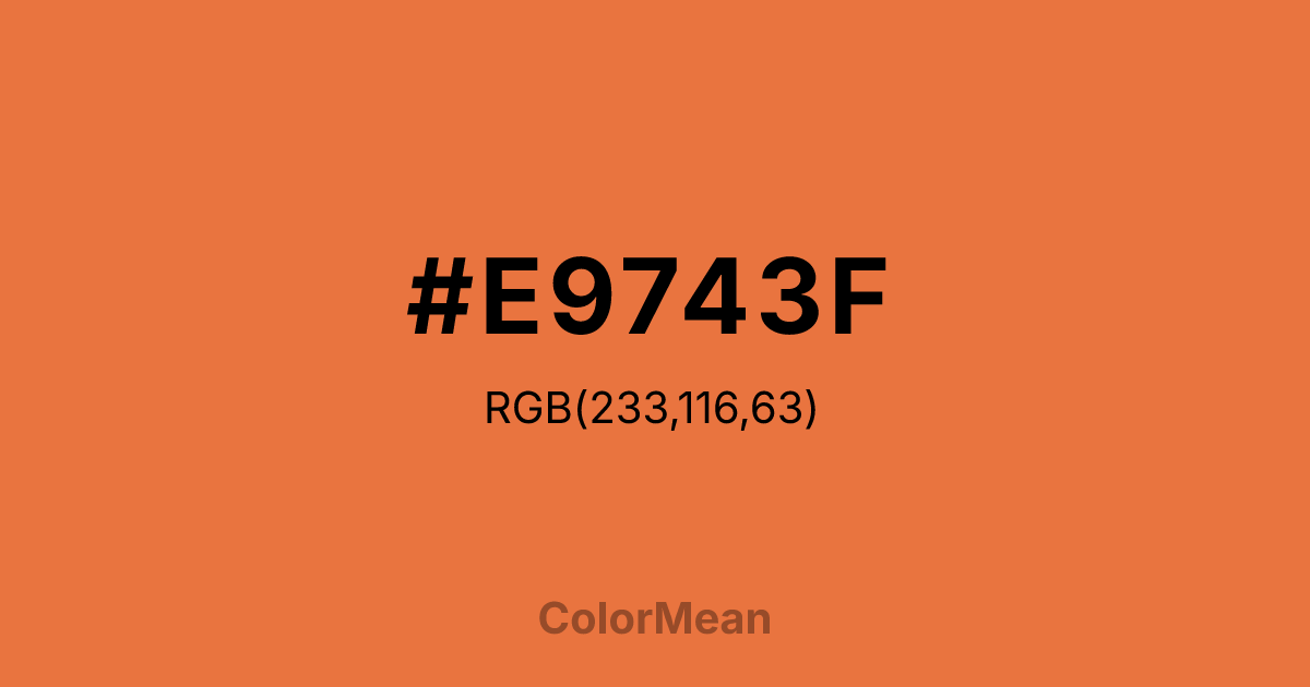 #E9743F color swatch