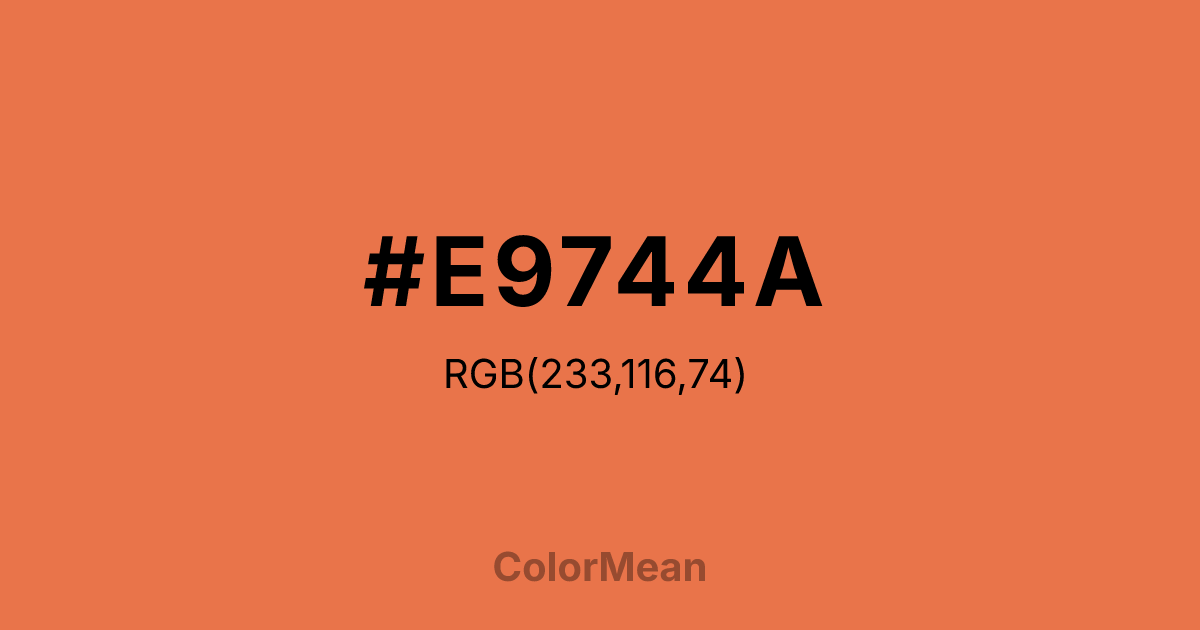 #E9744A color swatch