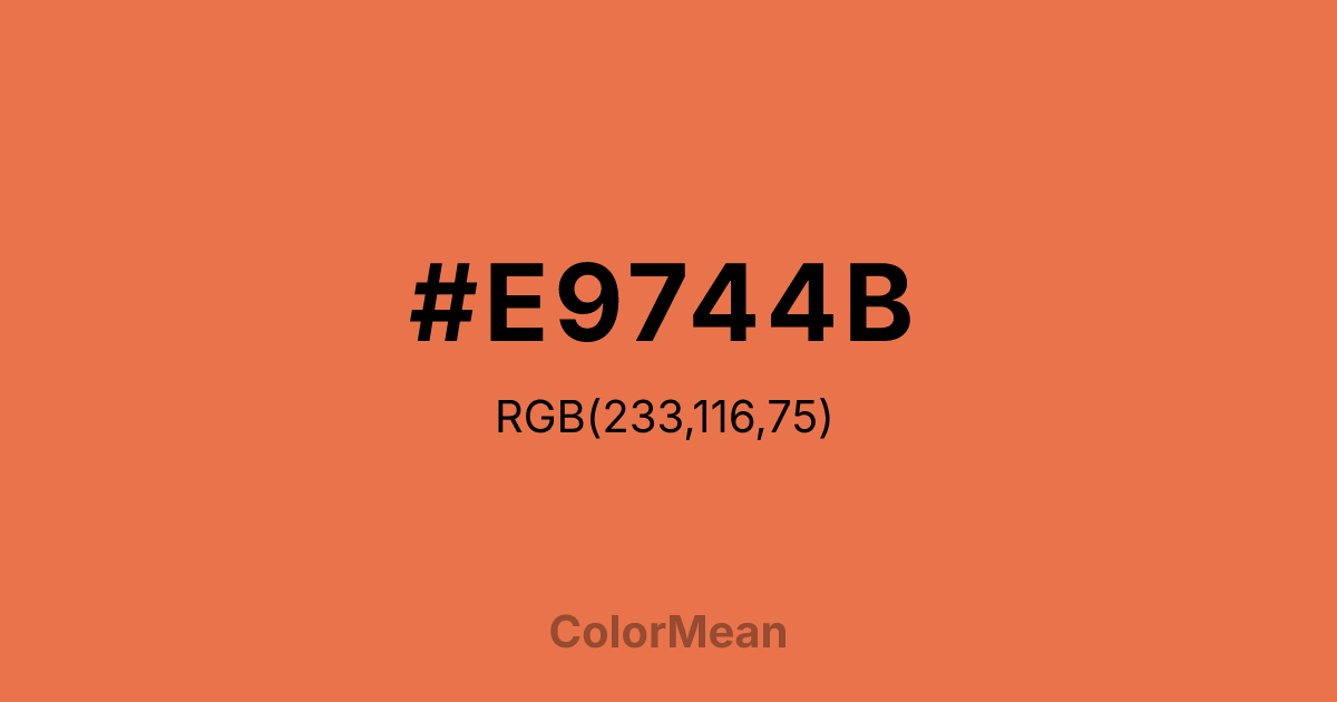 #E9744B color swatch