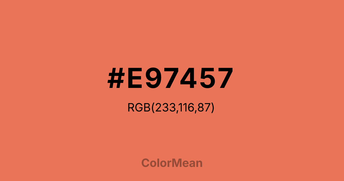 #E97457 color swatch