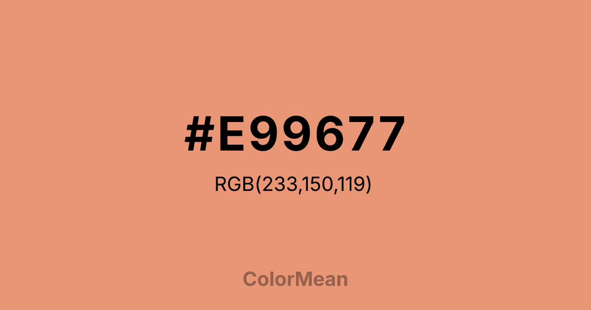 #E99677 color swatch