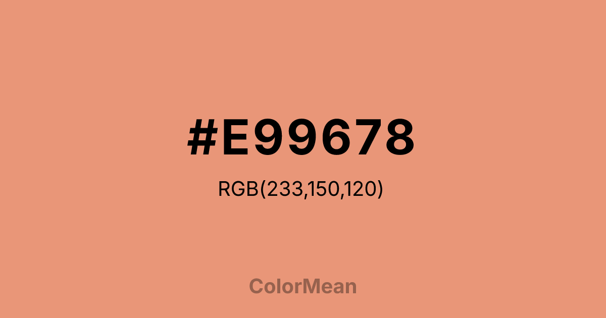 #E99678 color swatch