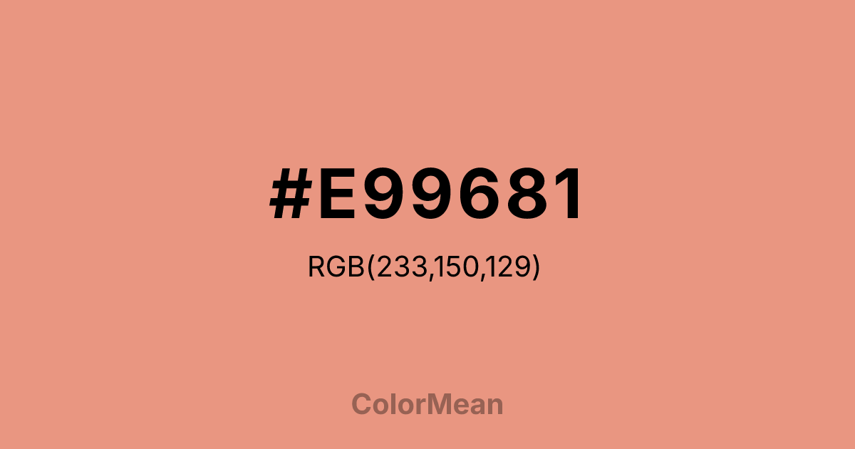 #E99681 color swatch