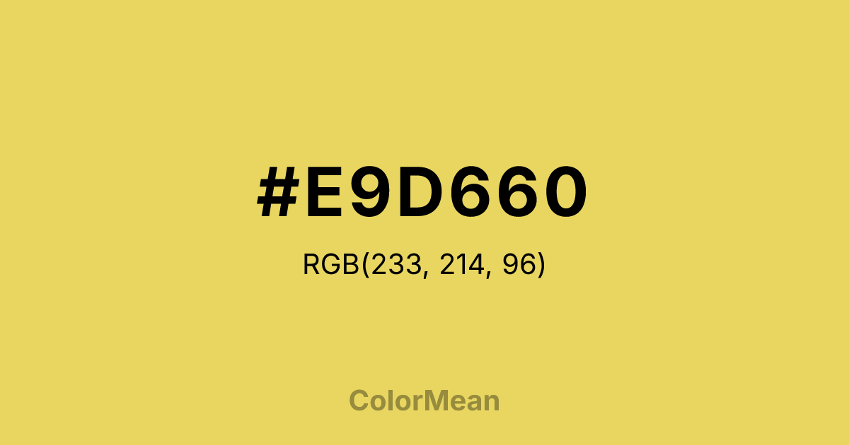 #E9D660 color swatch