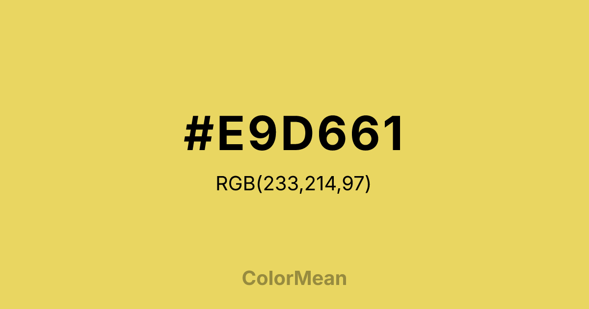 #E9D661 color swatch