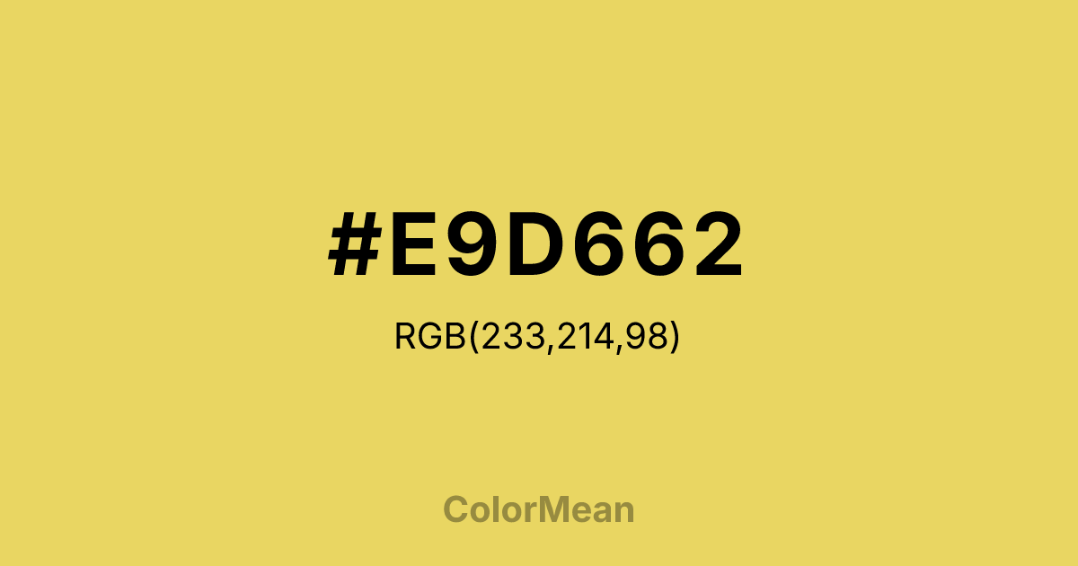 #E9D662 color swatch