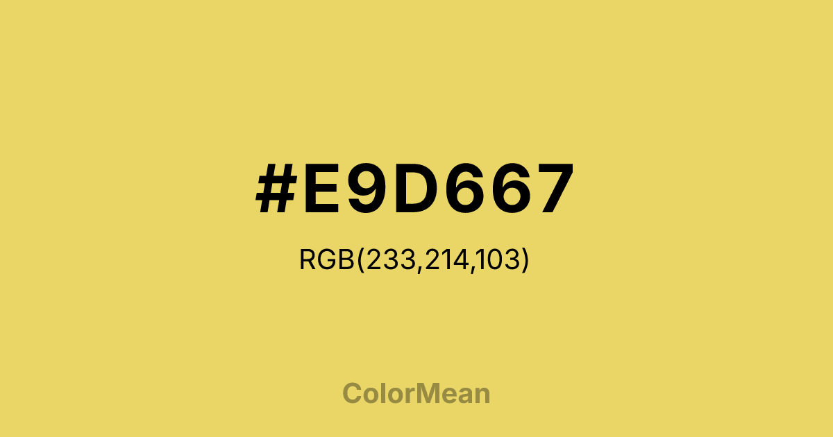 #E9D667 color swatch
