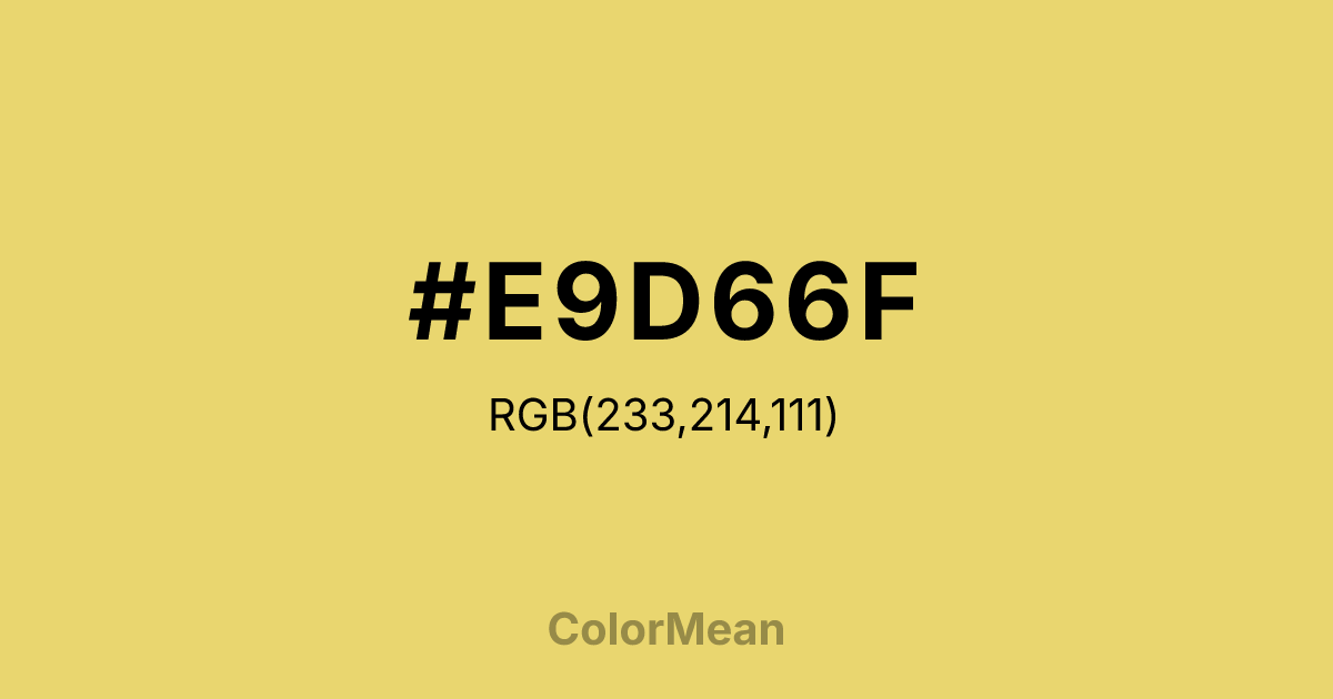 #E9D66F color swatch