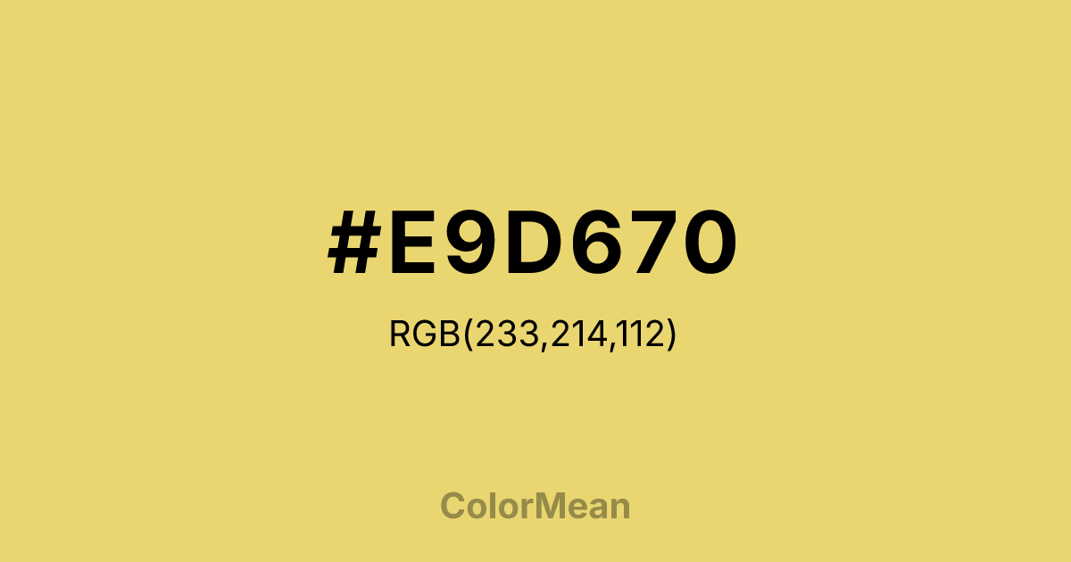 #E9D670 color swatch