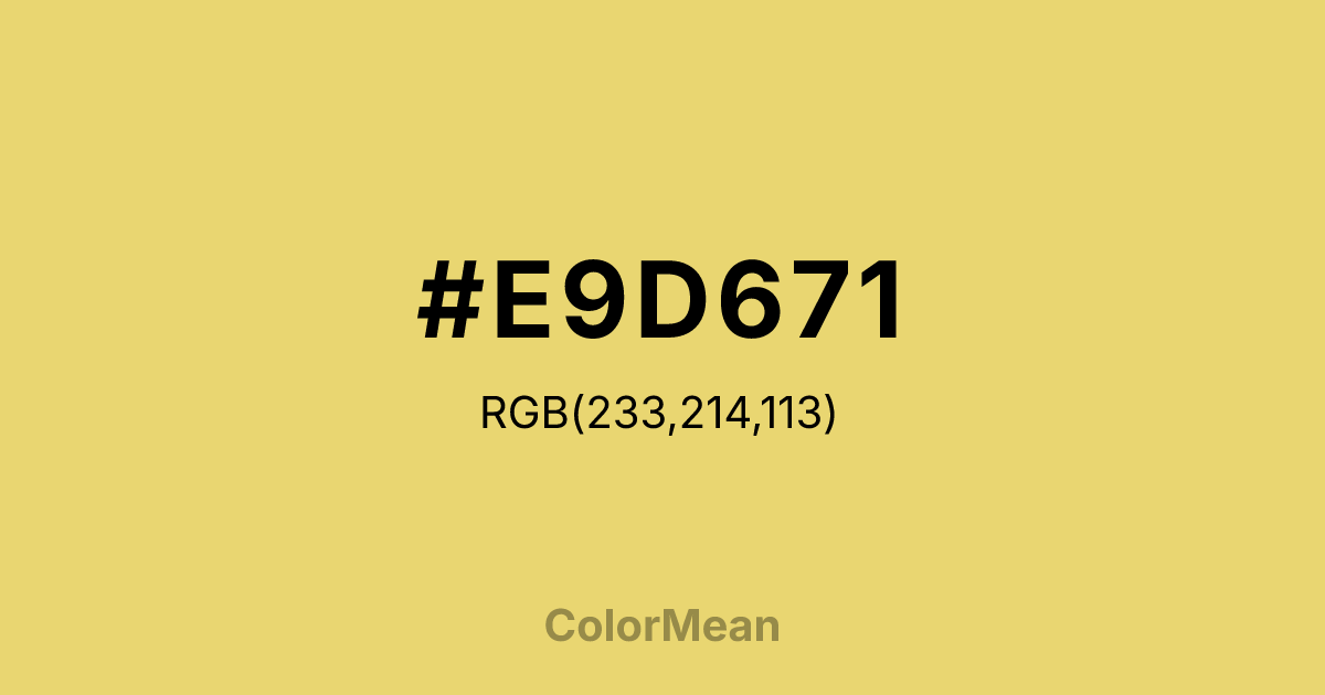 #E9D671 color swatch