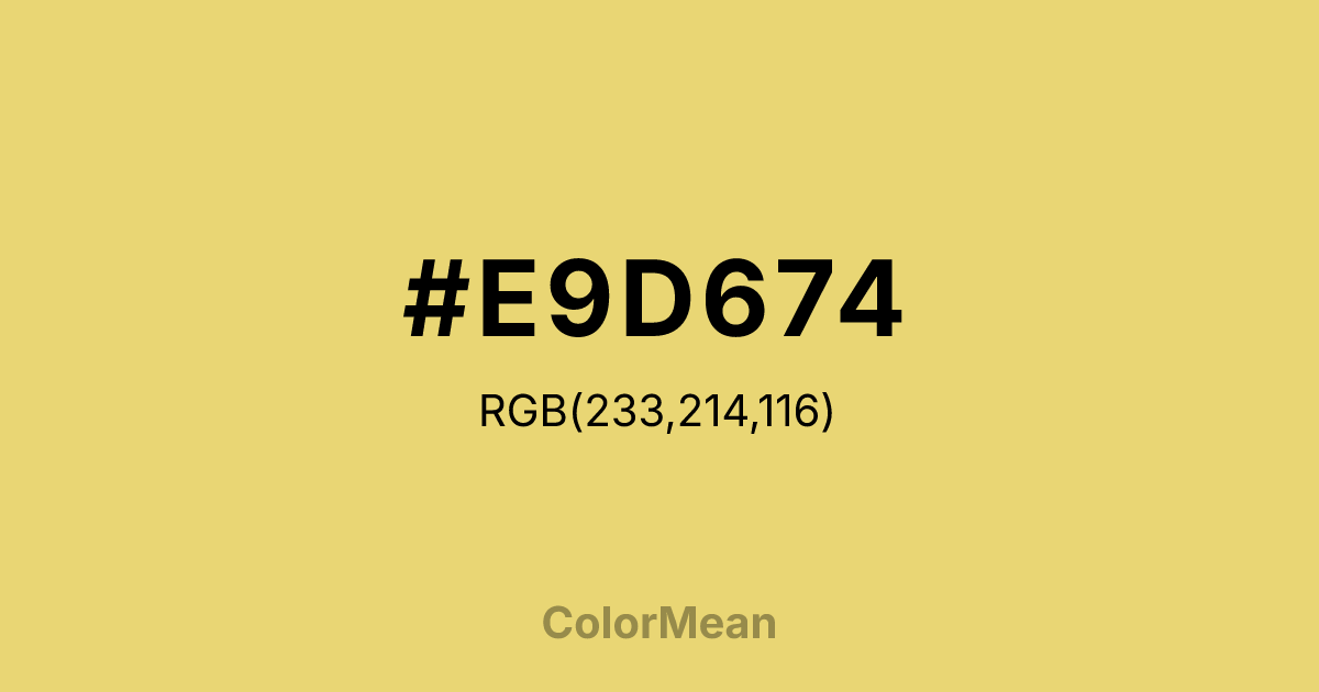 #E9D674 color swatch