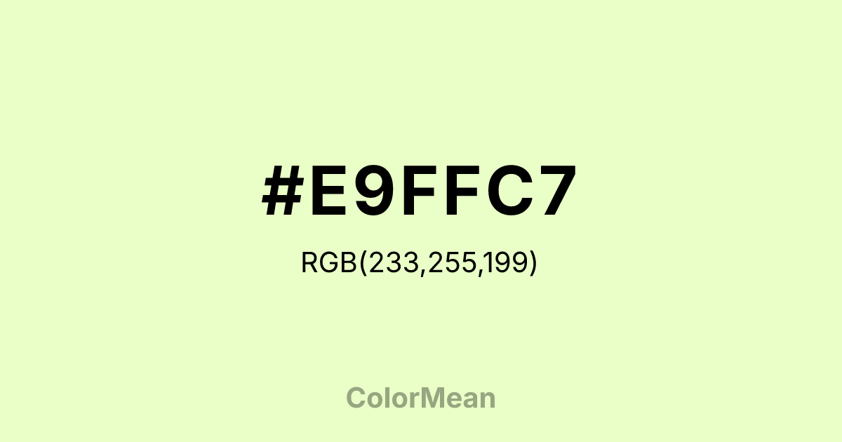 #E9FFC7 color swatch