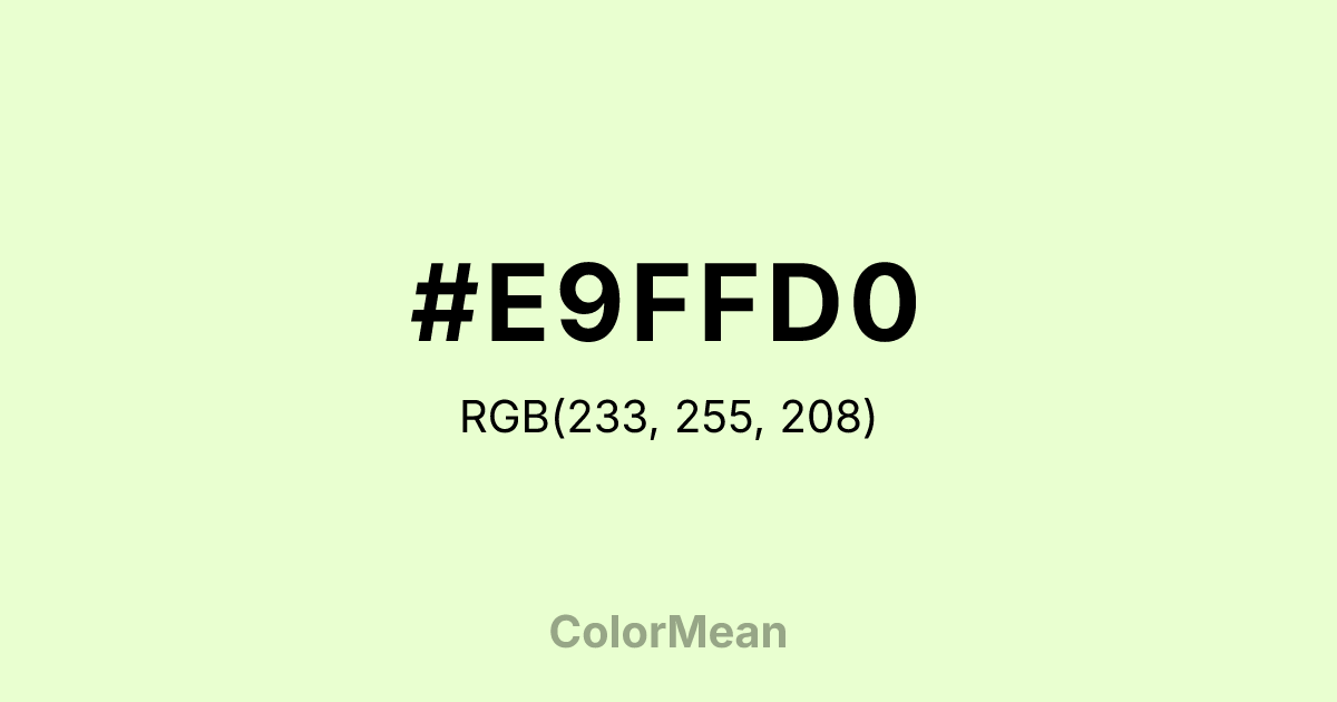 #E9FFD0 color swatch