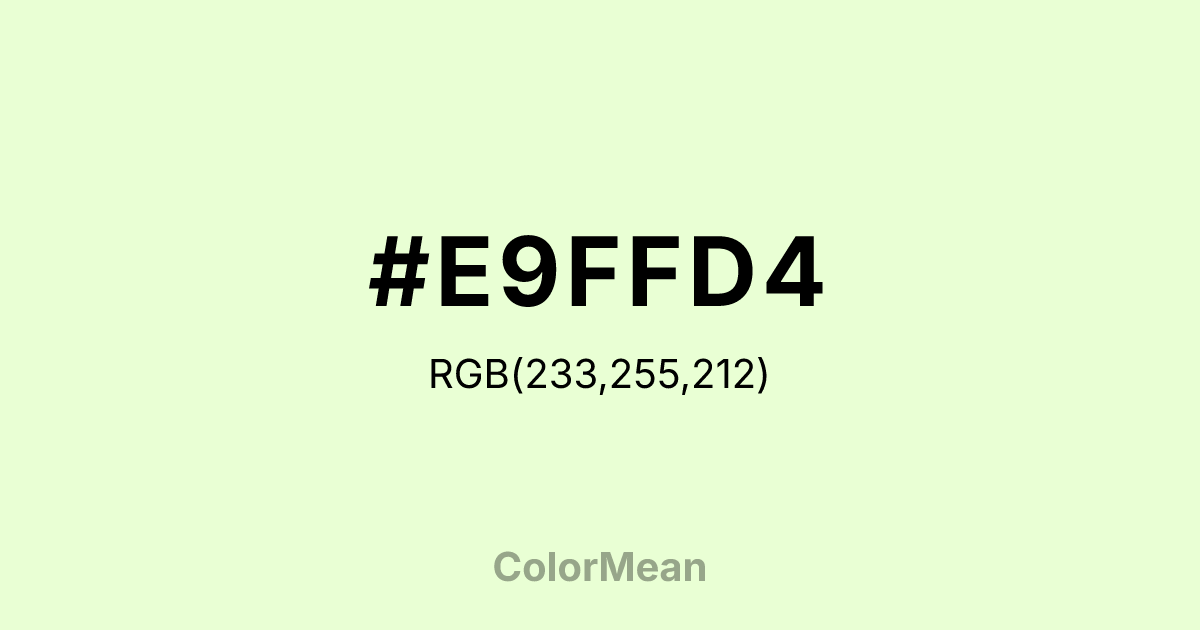 #E9FFD4 color swatch