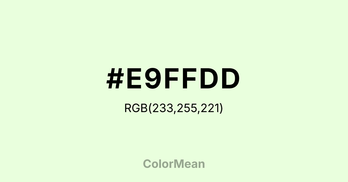 #E9FFDD color swatch