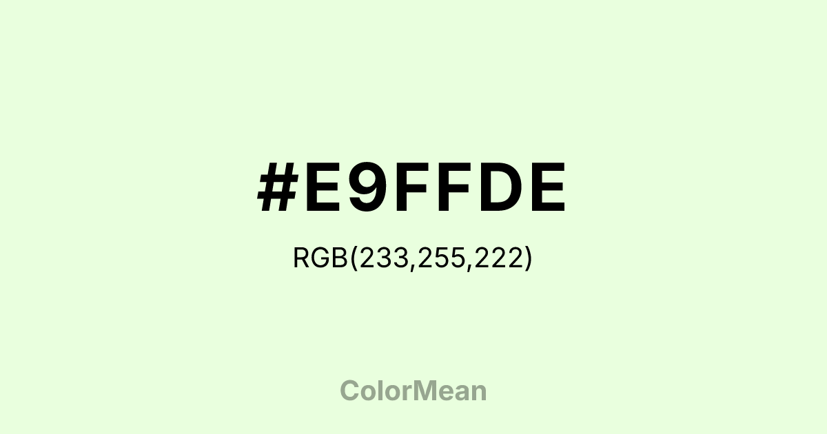 #E9FFDE color swatch