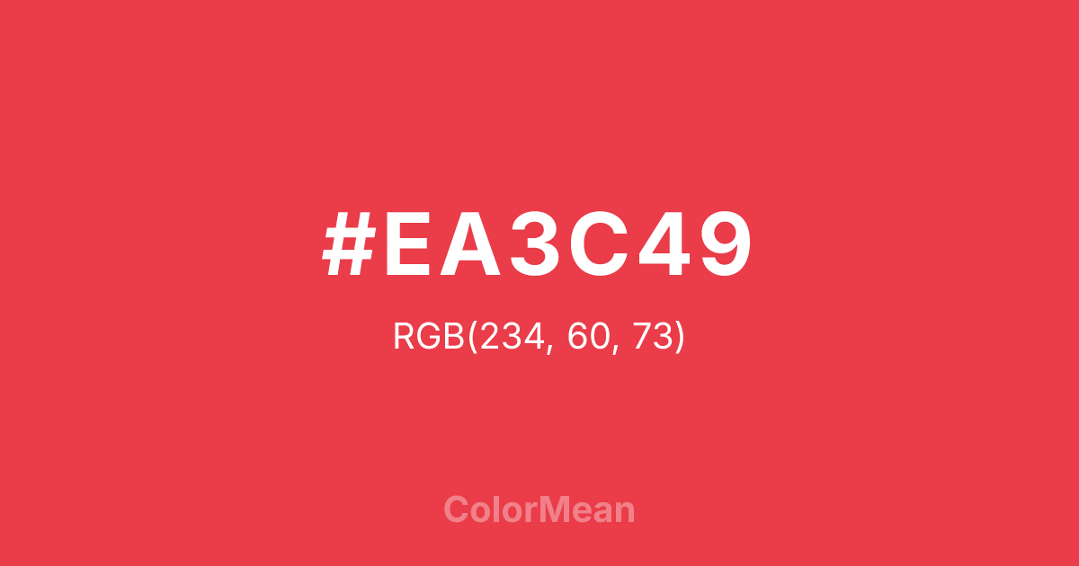 #EA3C49 color swatch