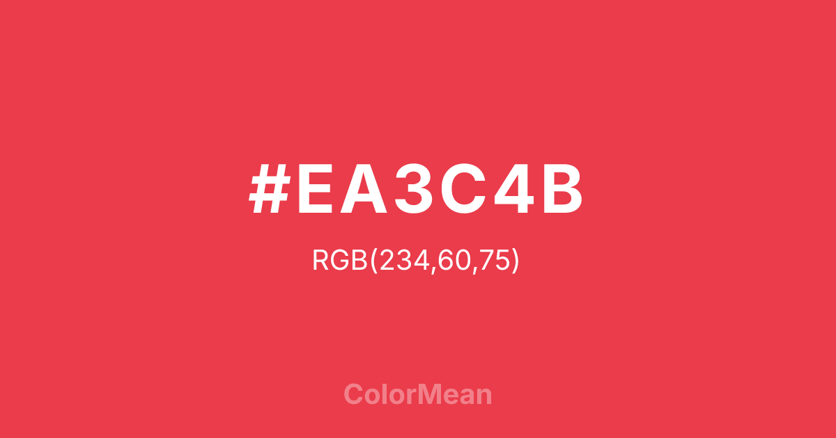 #EA3C4B color swatch