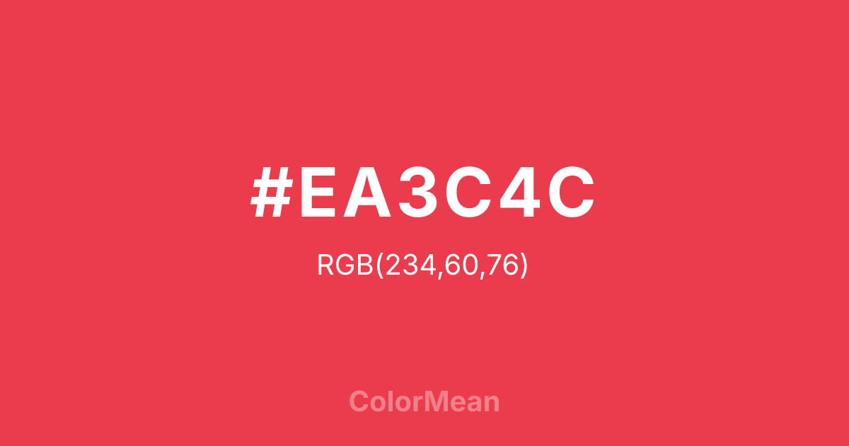 #EA3C4C color swatch