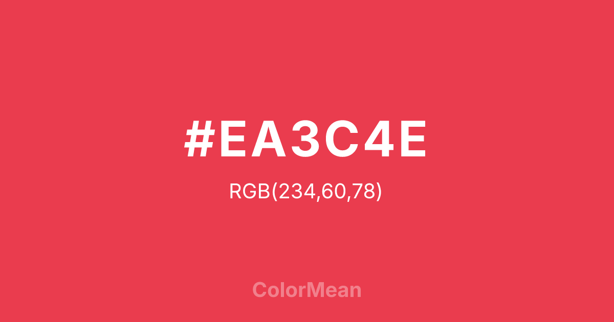 #EA3C4E color swatch