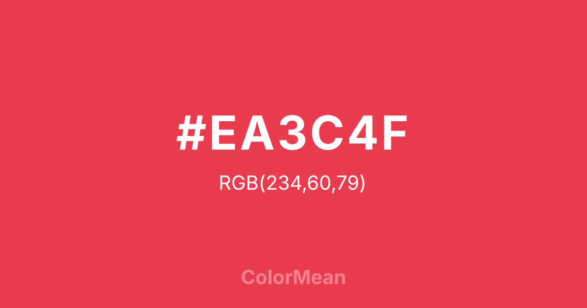 #EA3C4F color swatch
