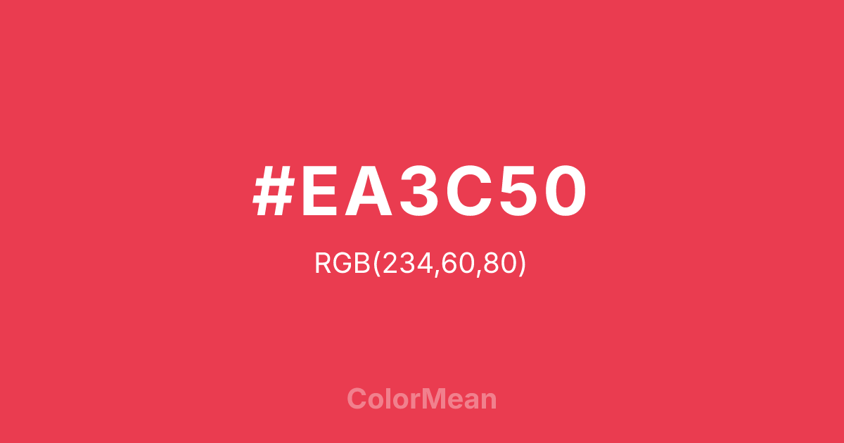 #EA3C50 color swatch