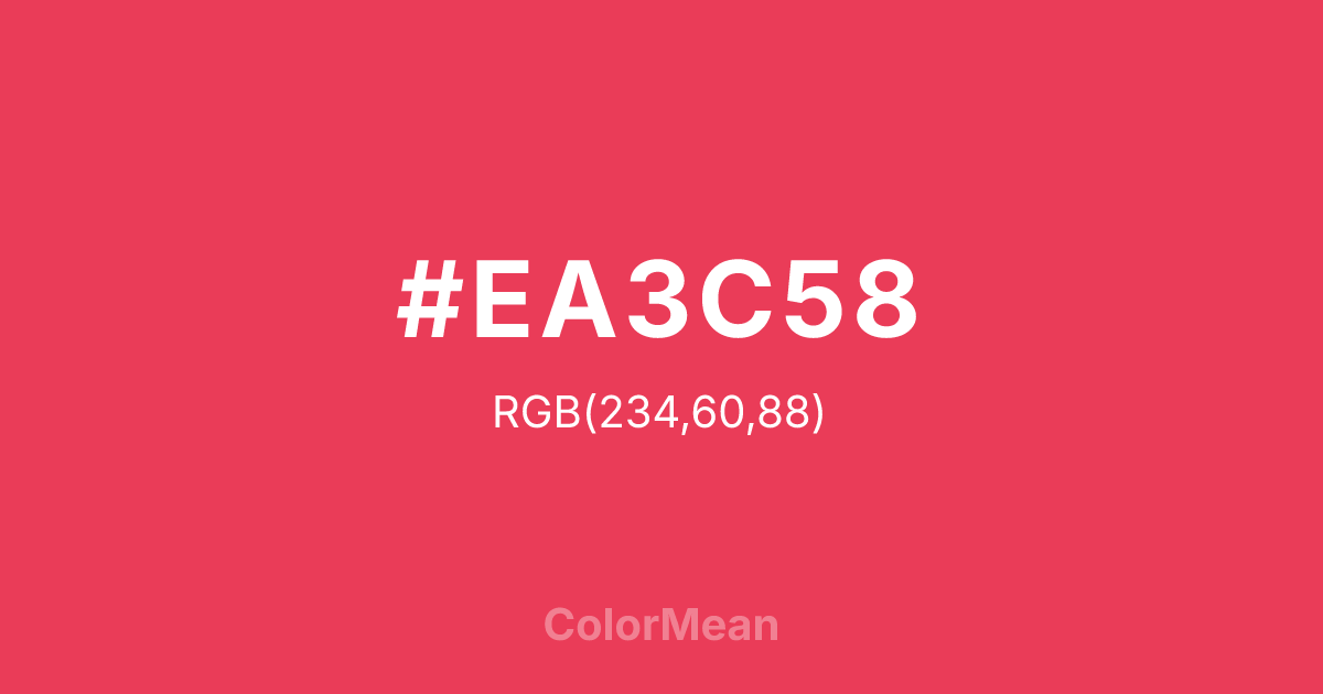 #EA3C58 color swatch