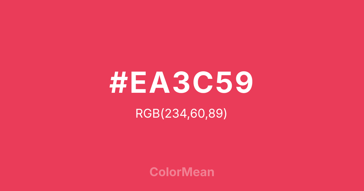 #EA3C59 color swatch