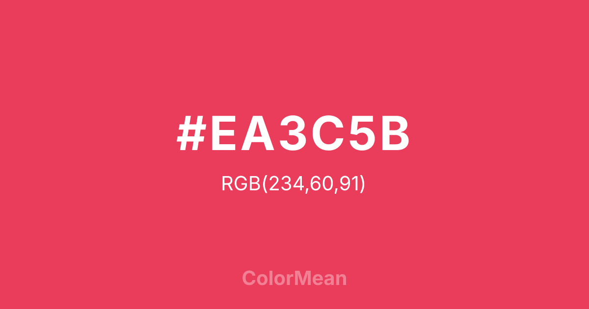 #EA3C5B color swatch