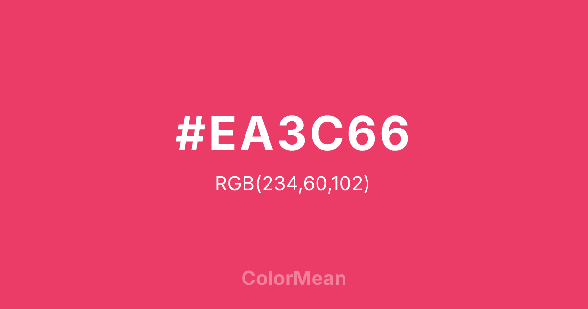 #EA3C66 color swatch