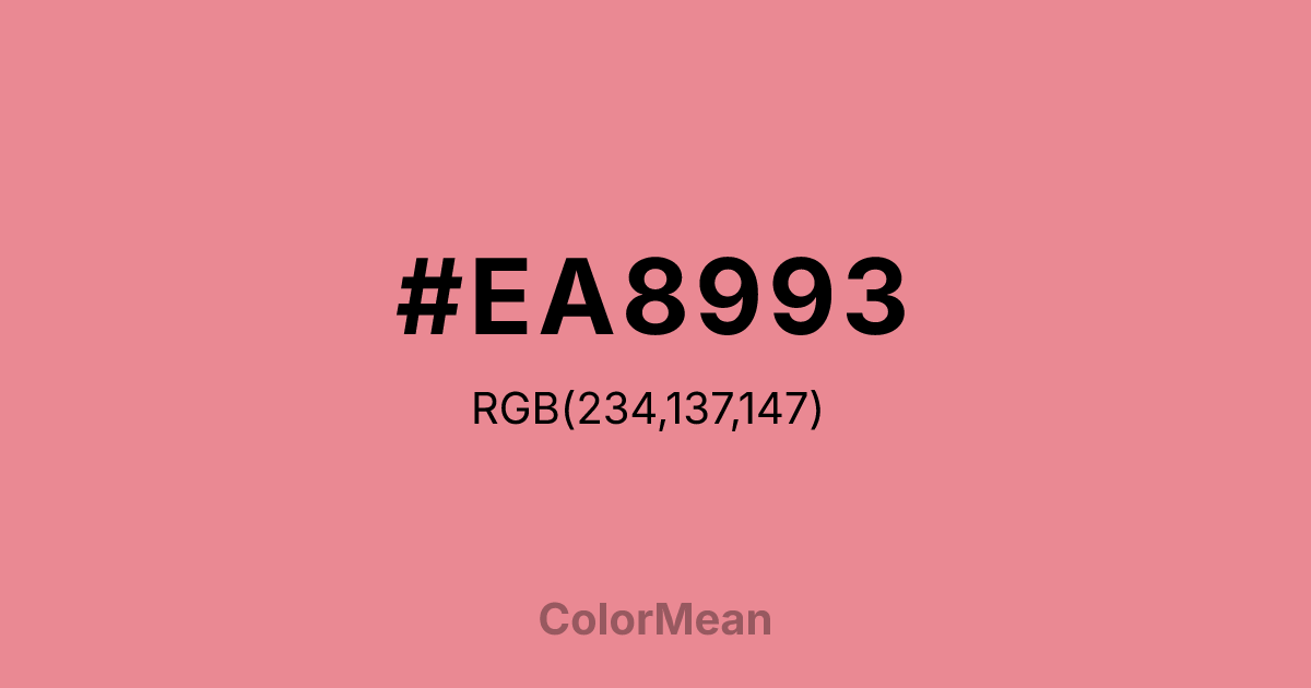 #EA8993 color swatch
