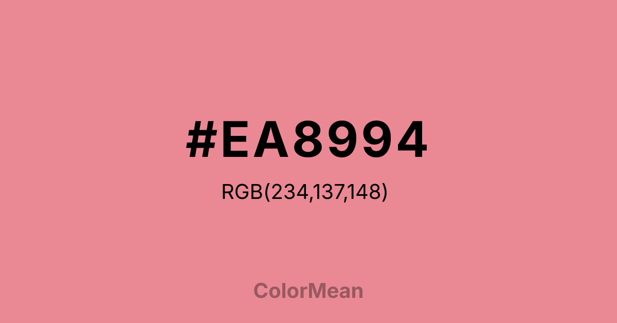 #EA8994 color swatch