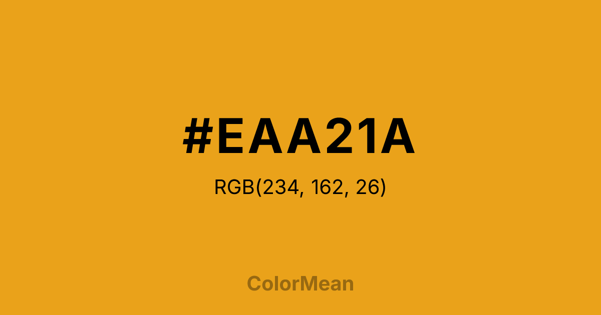 #EAA21A color swatch