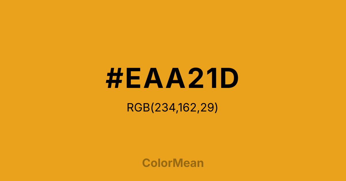 #EAA21D color swatch