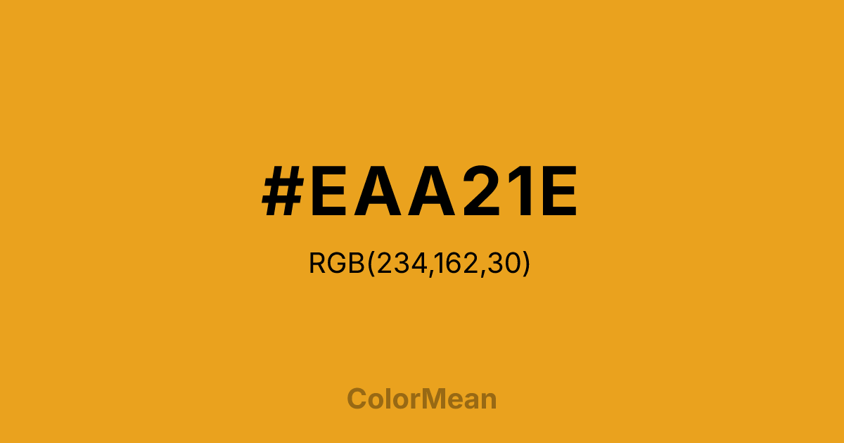 #EAA21E color swatch