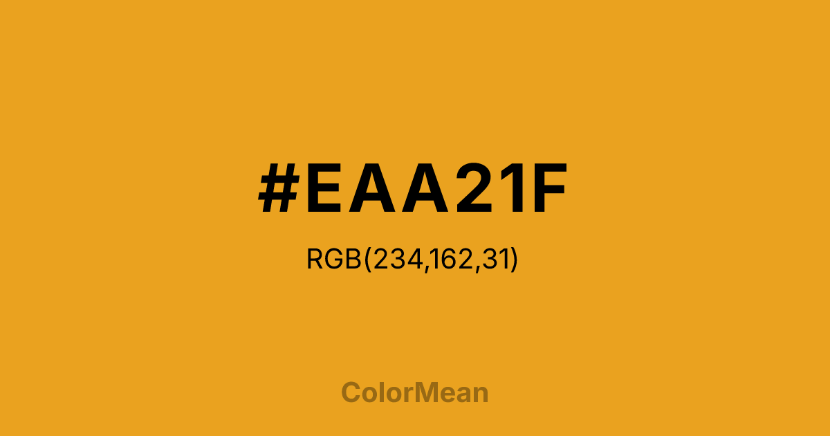 #EAA21F color swatch