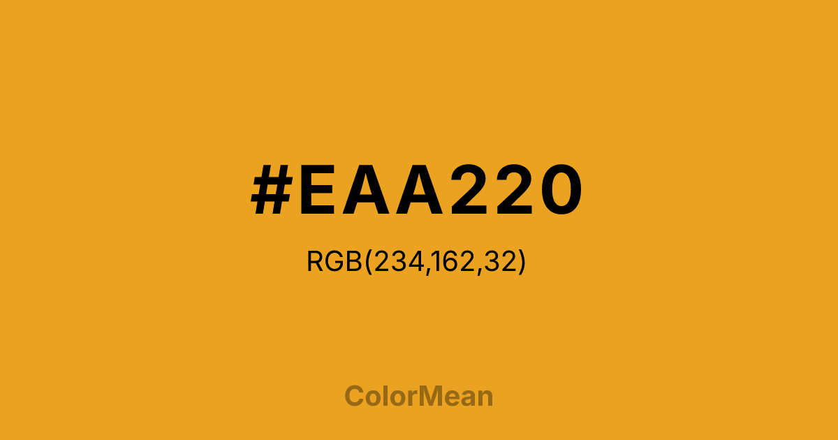 #EAA220 color swatch