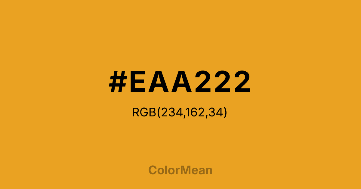 #EAA222 color swatch
