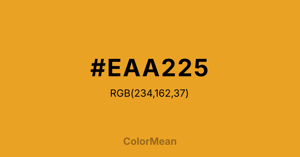 #EAA225 color swatch
