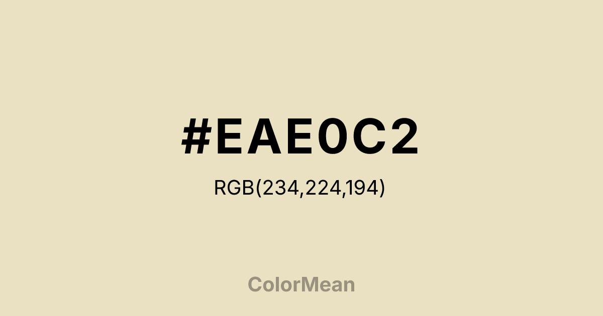 #EAE0C2 color swatch