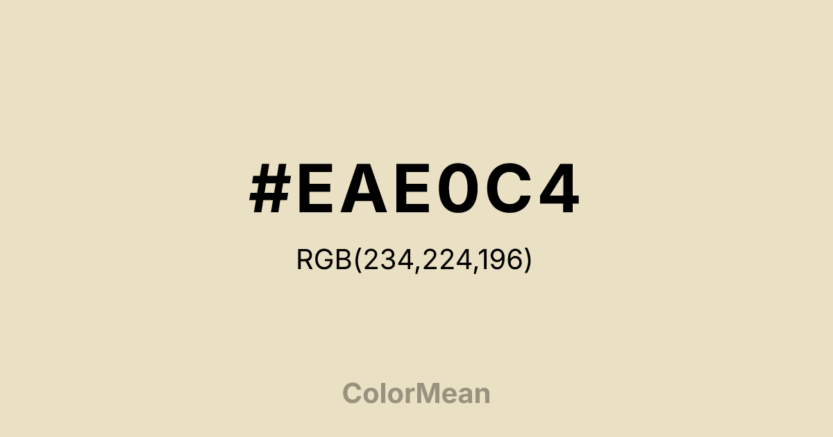 #EAE0C4 color swatch