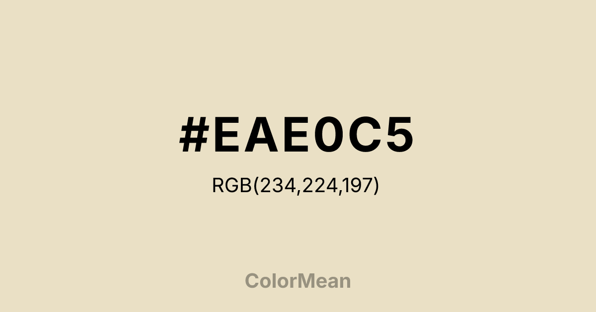#EAE0C5 color swatch