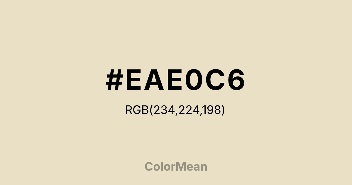 #EAE0C6 color swatch