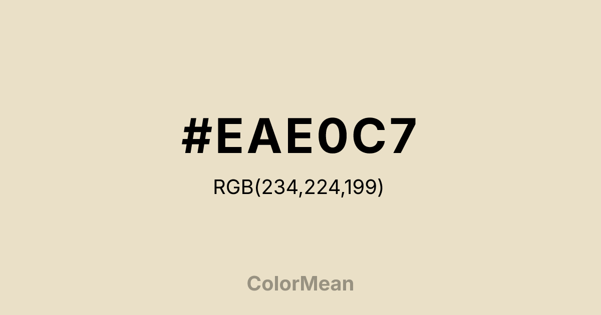 #EAE0C7 color swatch
