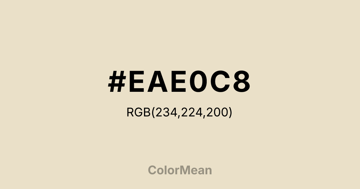 #EAE0C8 color swatch