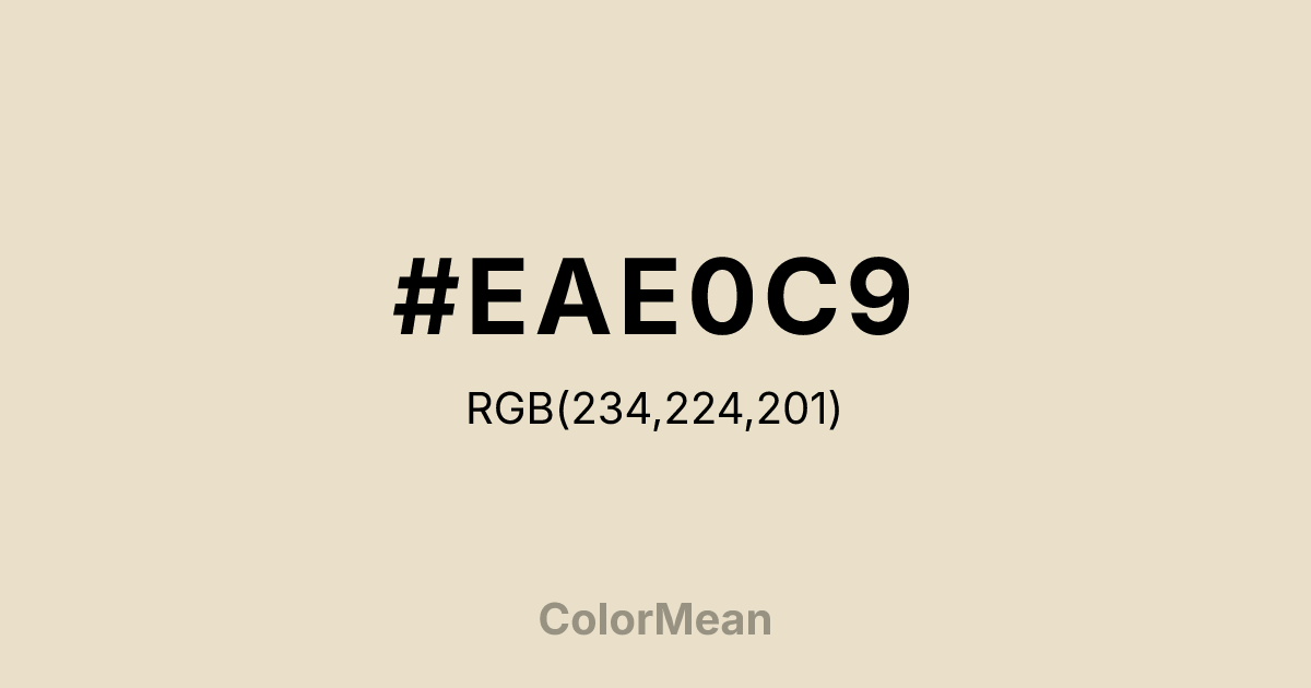 #EAE0C9 color swatch
