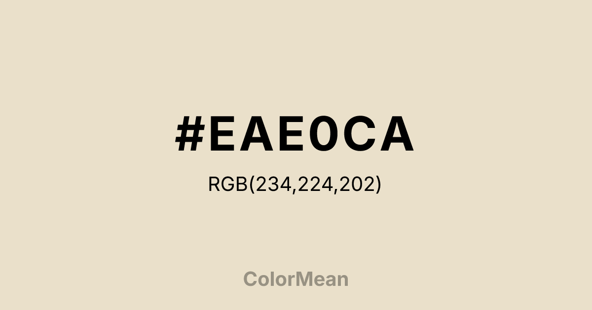 #EAE0CA color swatch